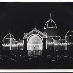 Photograph - Royal Exhibition Building at Night, Melbourne, 10-13 Oct 1988