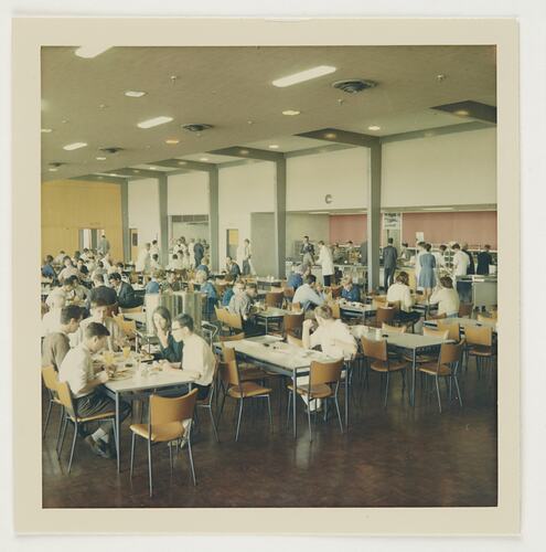 Kodak Australasia Pty Ltd, Workers in Canteen, Building 9, Factory, Coburg, circa 1966