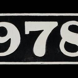 Locomotive Number Plate - Victorian Railways, A2 Class, 1907-1922