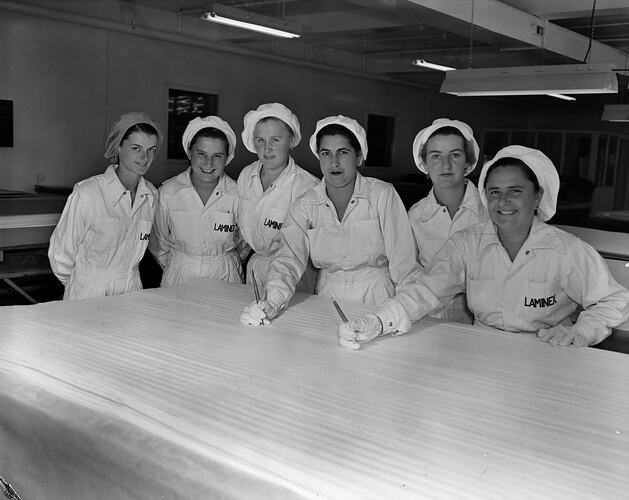 Laminex Pty Ltd, Female Factory Workers, Melbourne, Victoria, Jan 1959