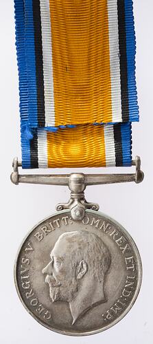 Medal - British War Medal, Great Britain, Clifford Henry Nowell, 1914-1920 - Obverse