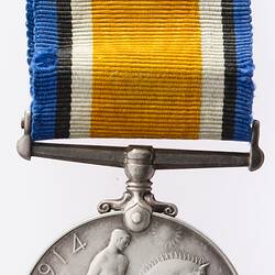 Medal - British War Medal, Great Britain, Lieutenant E.A. Nicholas, 1914-1920 - Reverse