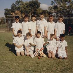 Digital Photograph - Jason Johannisen in Bateman Junior Cricket Club, Bateman Oval, Perth, 2001