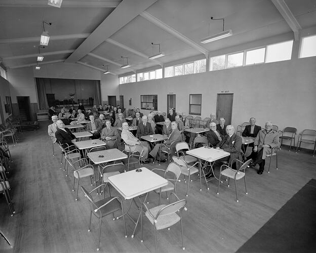 Laminex Pty Ltd, People Sitting at Laminex Tables, Melbourne, Victoria, Sep 1958