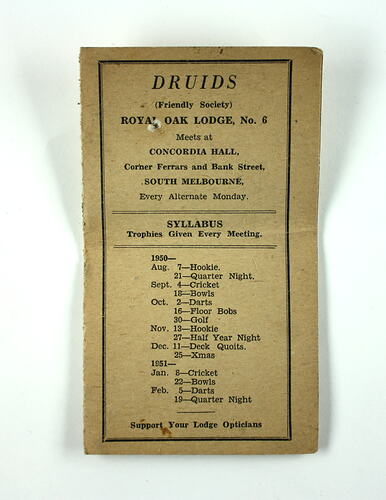 Open printed pamphlet.