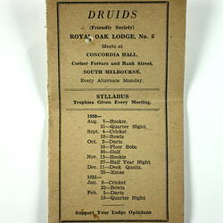 Open printed pamphlet.