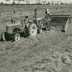 Photograph - Sunshine, Pickup Baler and Tractor, 1946