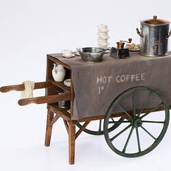 Street cart coffee stall model.