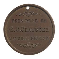 Medal - Jubilee of Queen Victoria, City of Fitzroy Carnival, Australia, 1887