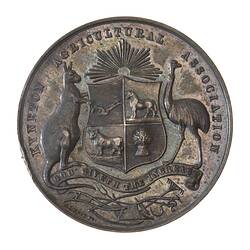 Medal - Kyneton Agricultural Association, Silver Prize, Victoria, Australia, 1860