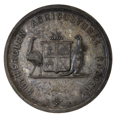 Medal - Rutherglen Agricultural Society Silver Prize, 1887 AD