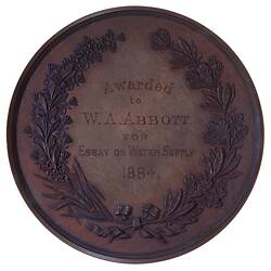 Medal - Royal Society of New South Wales Prize, 1884 AD