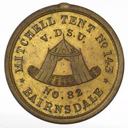 Medal - Independent Order of Rechabites, Mitchell Tent, Bairnsdale, Victoria, Australia, pre 1903