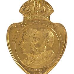 Medal - Coronation of King Edward VII & Queen Alexandra Commemorative, Specimen, Shire of Fern Tree Gully, New South Wales, Australia, 1902