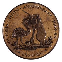 Medal - Sesquicentenary of Victoria, City of Bendigo, 1985 AD