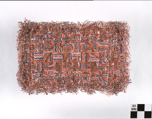 Toy carpet made of mint wrappers.
