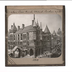 Lantern Slide - New Law Courts, Strand, London, circa 1890