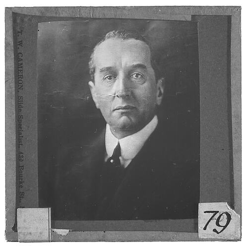 Lantern Slide - Universal Opportunity League, Male Portrait