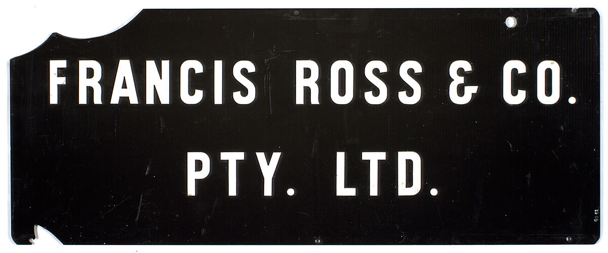Sign - Francis Ross & Co. Pty. Ltd.