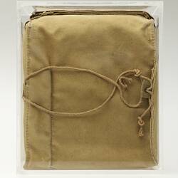 Canvas carry bag for air raid respirator.