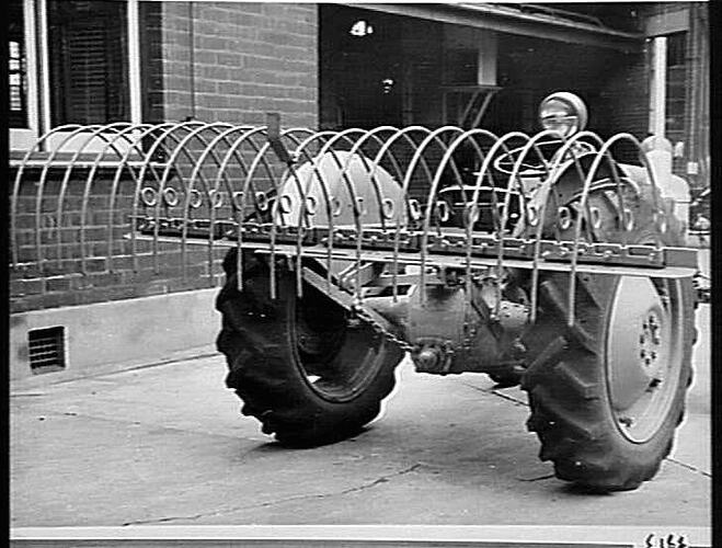 DUMPRAKE ON FERGUSON TRACTOR: APRIL 1956