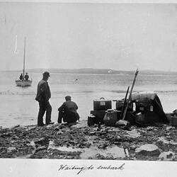 Photograph - 'Waiting to Embark', by A.J. Campbell, Phillip Island, Victoria, Nov 1896