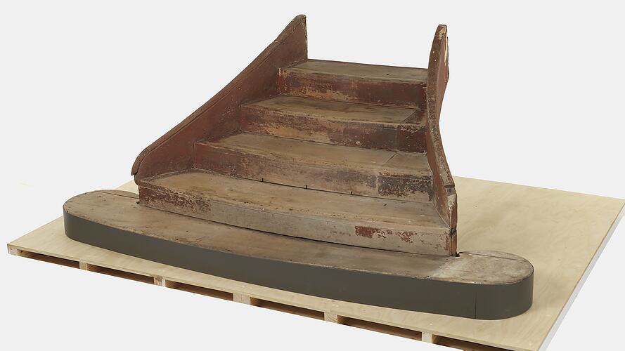 Wooden steps.