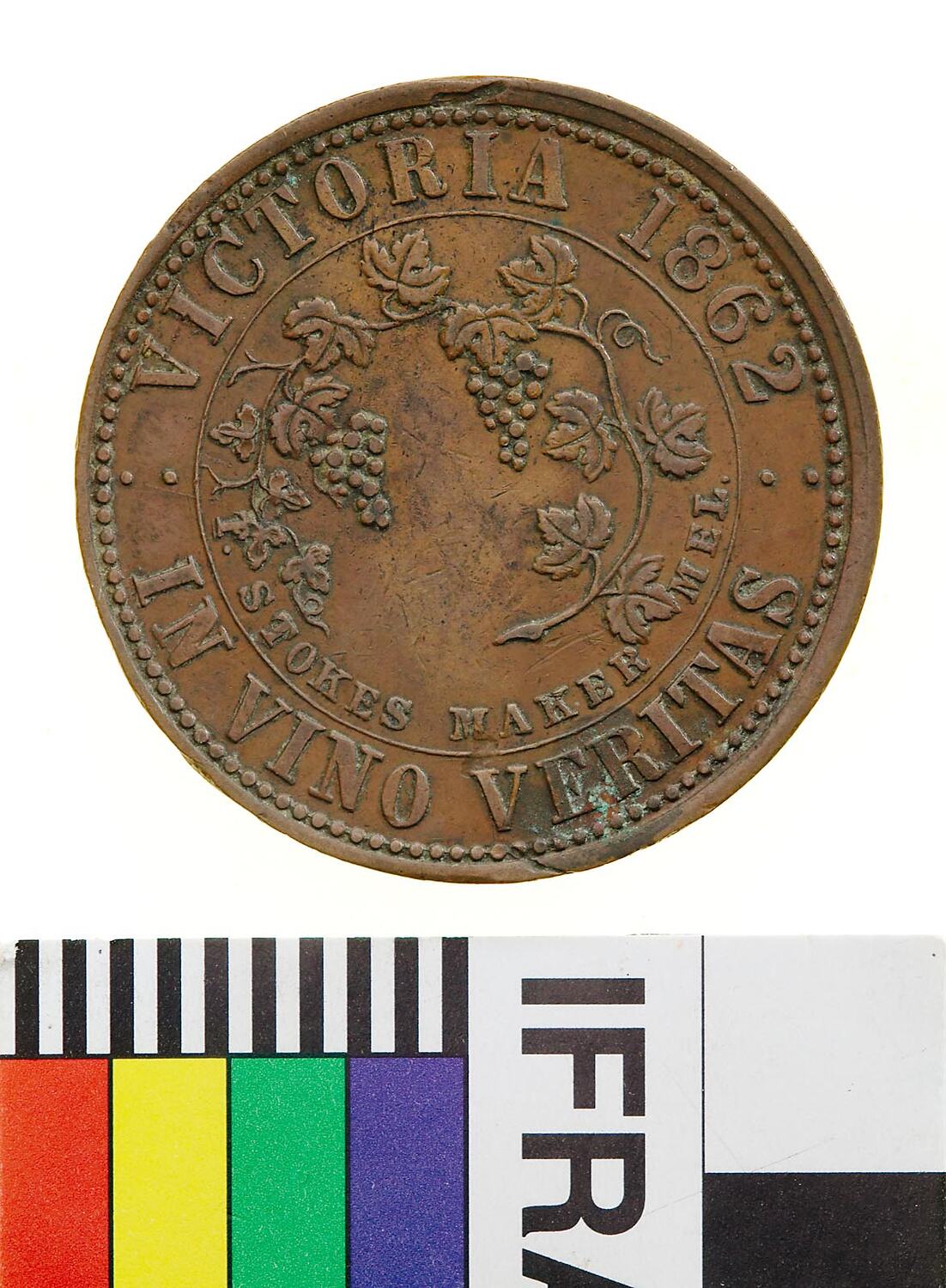 Token - 1 Penny, Thomas Stokes, Diesinker, Token Maker & Medallist,  Melbourne, Victoria, Australia, 1862