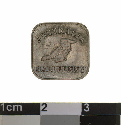 Pattern Coin - Halfpenny, Australia, 1921, photographed by Museums Victoria