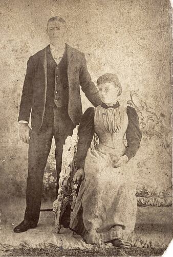 Digital Photograph - Newly Married Couple, on Honeymoon, Sydney, 1896