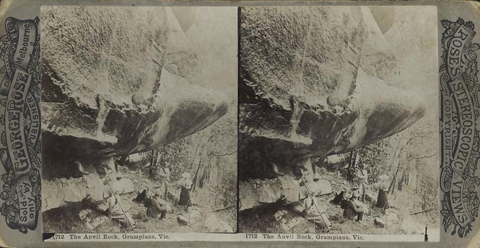 Digital Photograph - Rose's Stereoscopic Views, The Anvil Rock, Grampians, circa 1900