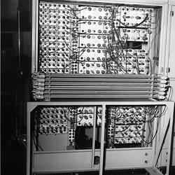 Photograph - CSIRAC Computer, Memory Cabinet and Mercury Delay Lines, Sydney, 23 May, 1952