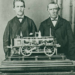 Photograph - Hobson's Bay Railway Pier Shunting Engine Model & Modelmaker John Satchell, circa 1868