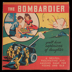 Board game in colour illustrated box "The Bombardier"