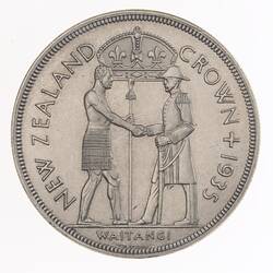 Crown coin from Waitangi, New Zealand 1935