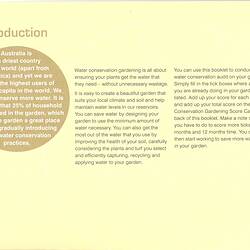 Booklet - 'Gardening to save water', City West Water, circa 1996-2002