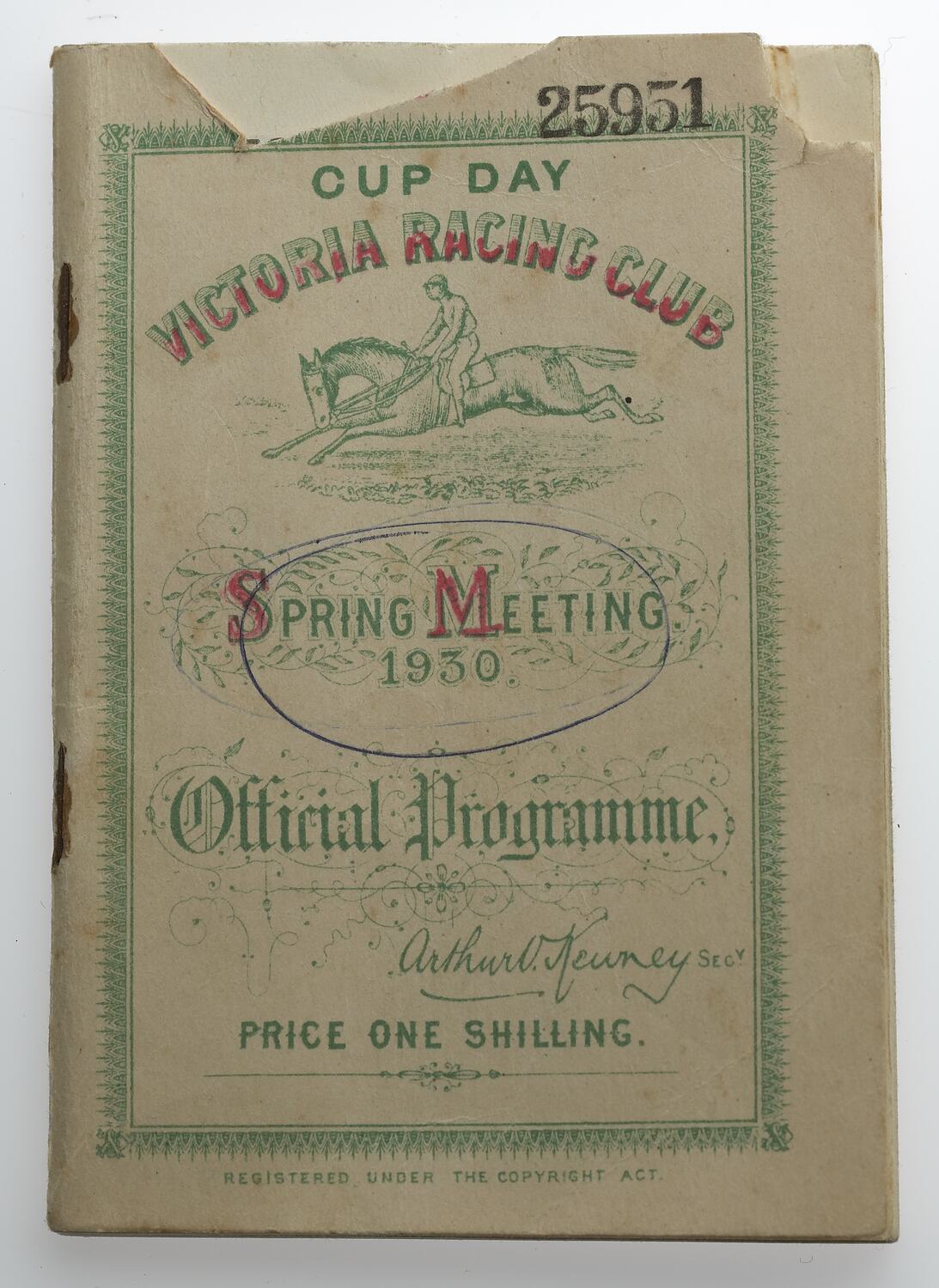 Racing Programme - Cup Day, Official Programme, Spring Meeting ...