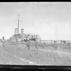 Copy Negative - Monitor Ship 'Tarantulla', Middle East, World War I, 1916-1919
