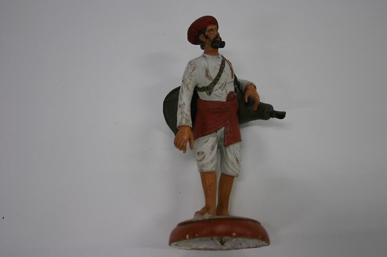Indian Figure - Water Carrier, Lucknow, Clay, circa 1880
