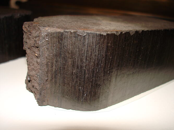 Brown coal briquette.