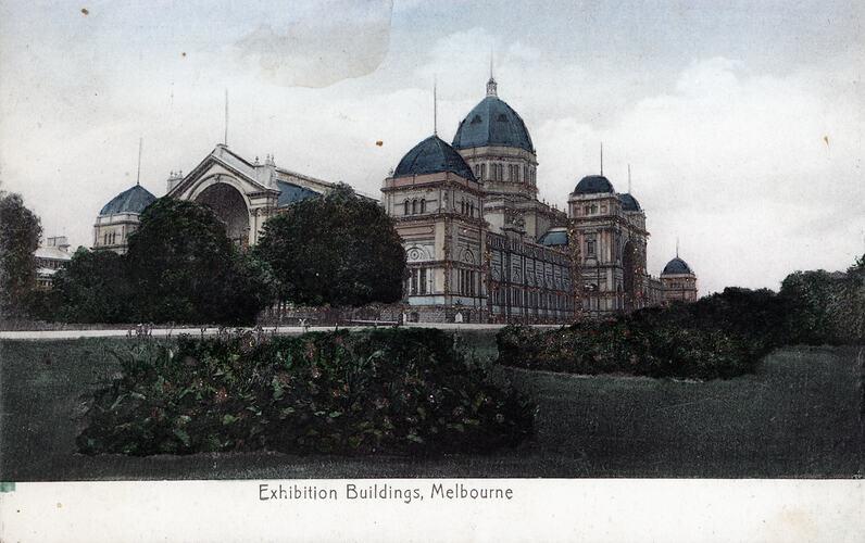 Postcard - South West Facade, Exhibition Building, VSM Series, Melbourne, circa 1905