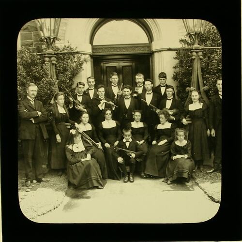 Lantern Slide - Royal Victorian Institute for the Blind, School Orchestra, circa 1900