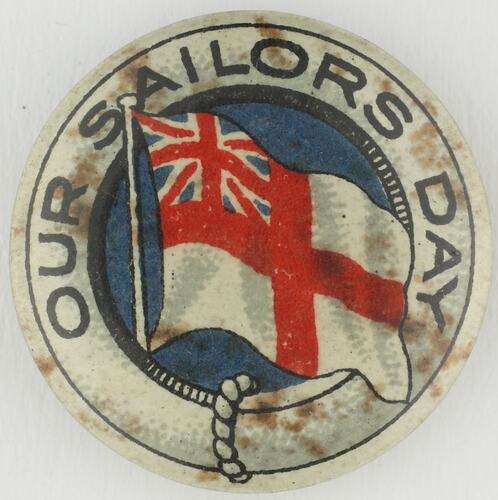 Badge - 'Our Sailors Day', World War I