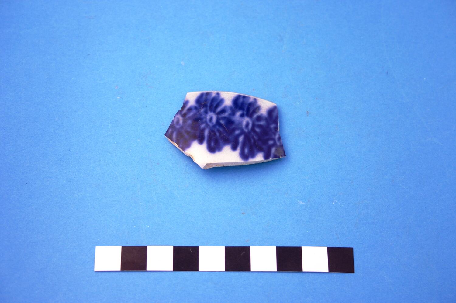 Cup - Ceramic, Blue Flow Ware, circa 1835-circa mid-20th century