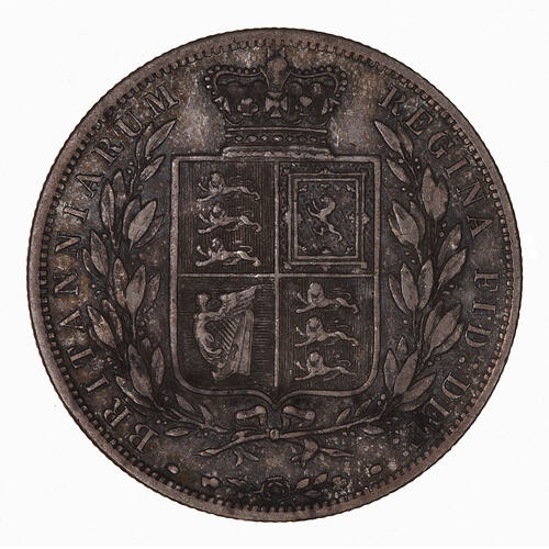 Coin - Halfcrown, Queen Victoria, Great Britain, 1881 (Reverse)