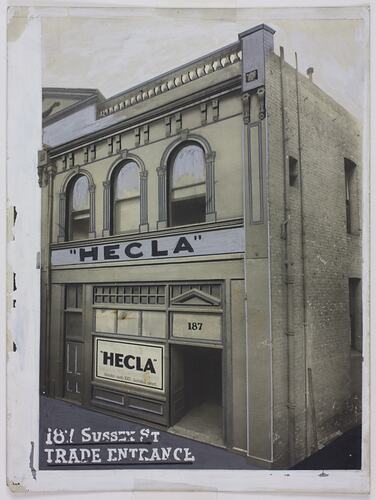 Photograph - Hecla Products, Shopfront Exterior, Coburg, circa 1940