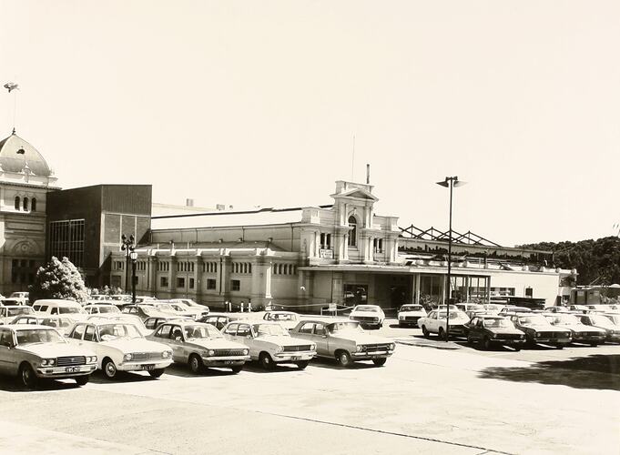 Photograph - Royale Ballroom from Nicholson Street, Exhibition Building, Melbourne, 1979