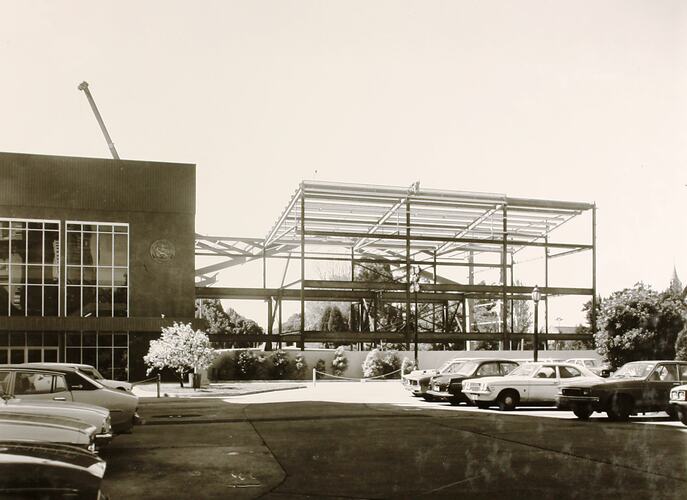Photograph - Construction of Centennial Hall from South, Exhibition Building, Melbourne, 1979