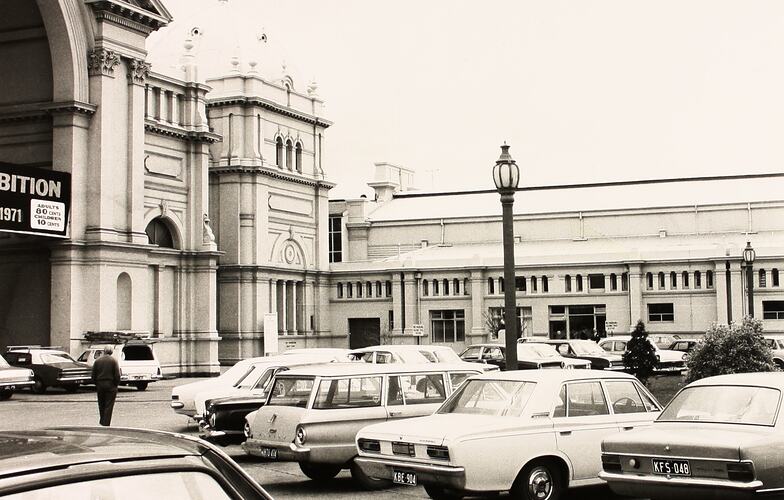 Photograph -  Great Hall and Eastern Annexe, Exhibition Building, Melbourne, 1971.