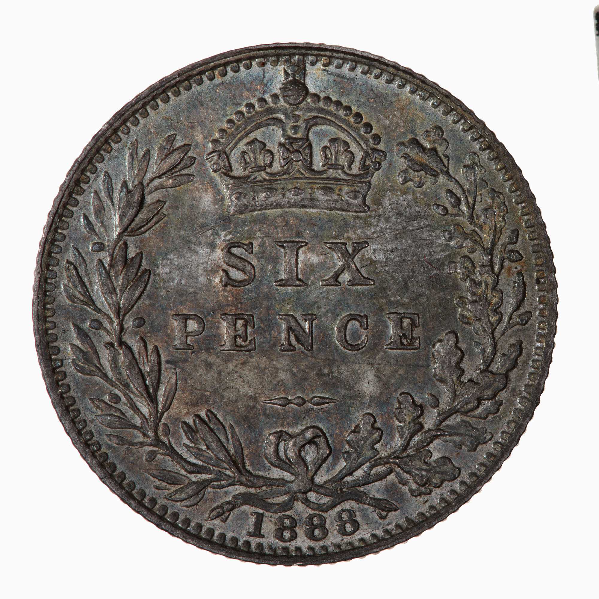 Coin - Sixpence, Queen Victoria, Great Britain, 1888